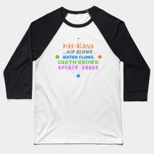 Spirit Knows Elements Design Baseball T-Shirt